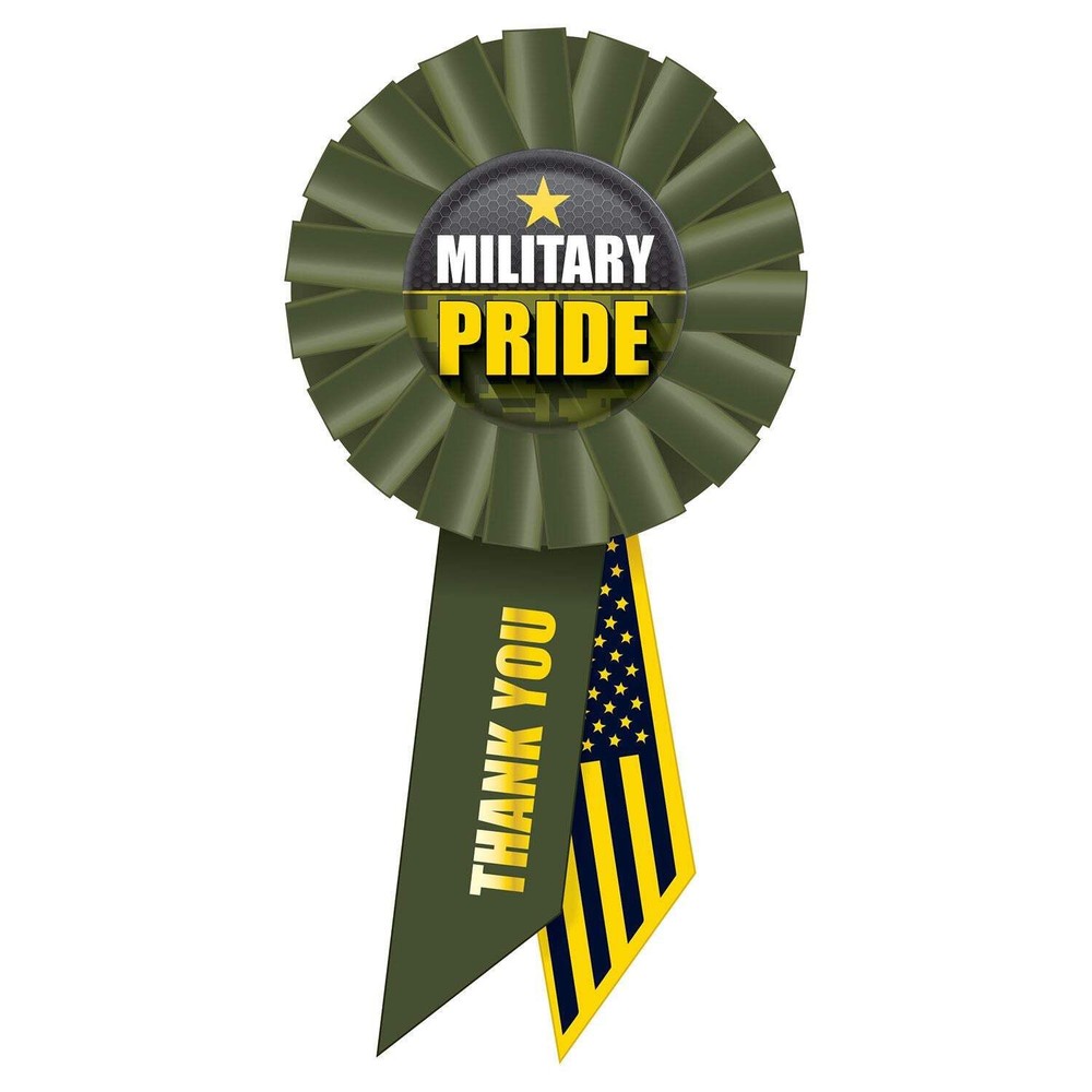 Beistle Military Pride Rosette - Patriotic | Party Supply | Decoration
