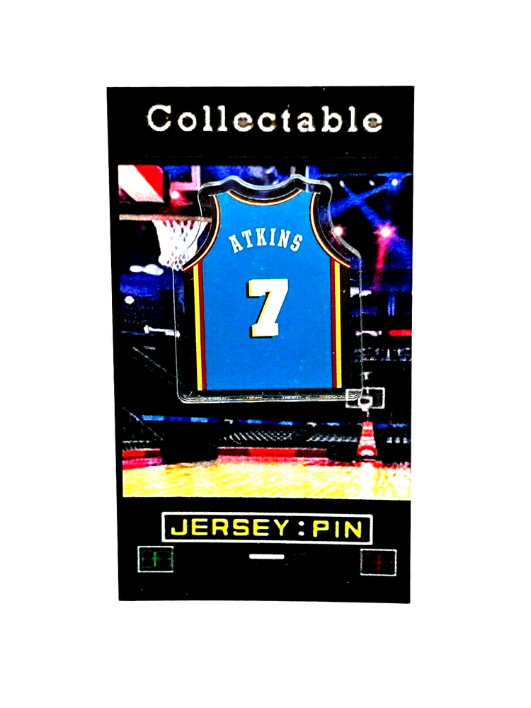 Detroit Pistons Chucky Atkins Retro Jersey Lapel Pin - Free Shipping Collectable