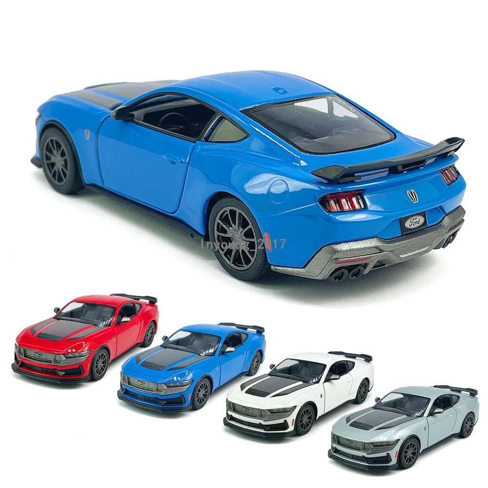 1:38 Ford Mustang Dark Horse Diecast Model Toy Car for Kids Boys Gift