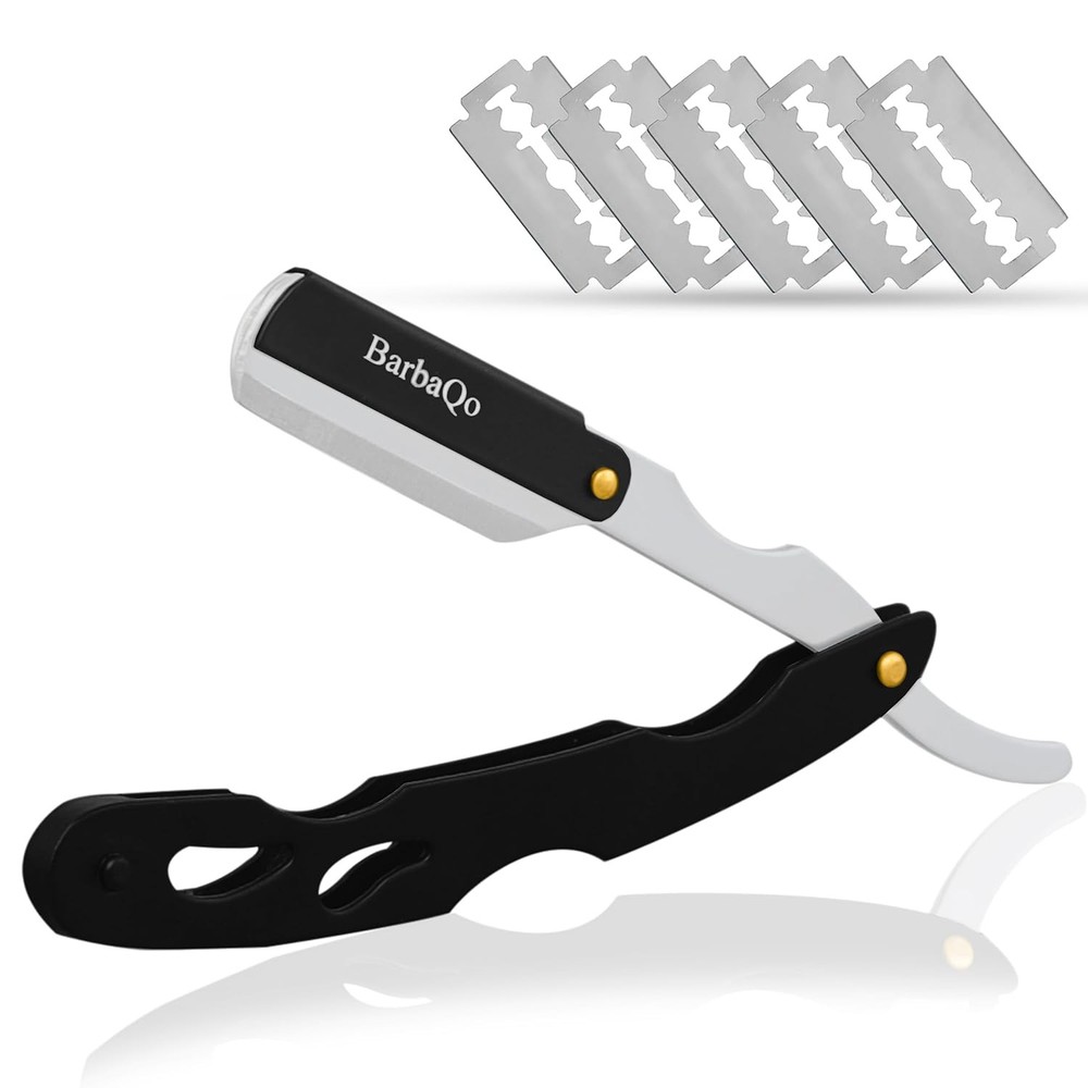 Straight Razor - Razors for Men, BarbaQo Professional Barber Razor...