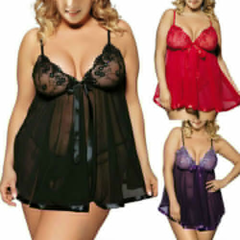 Plus Size Women Sexy/Sissy Lace Lingerie G-String Thong Underwear Nightwear@