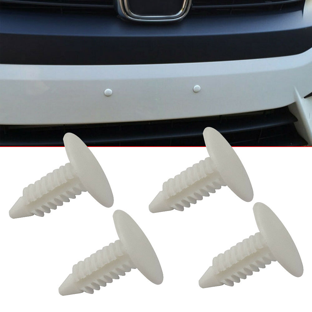 4X Gloss White 6-7mm Hole Plugs for Bumper Front License Plate Holes Cover Parts