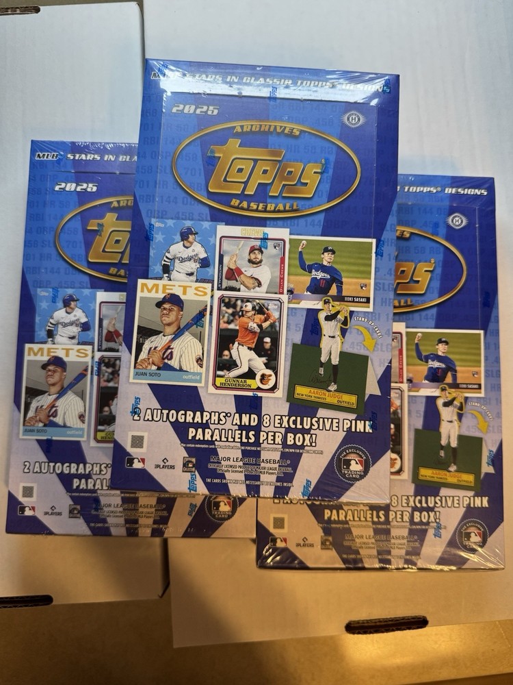 2025 TOPPS ARCHIVES HOBBY BOXES (X3)  2 AUTOS PER BOX   *FREE SHIPPING*
