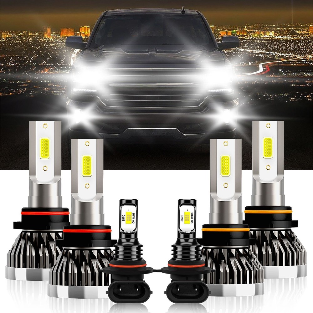LED Headlight Bulb Hi Low Beam Fog Light For Chevrolet Silverado 1500 2003-2006