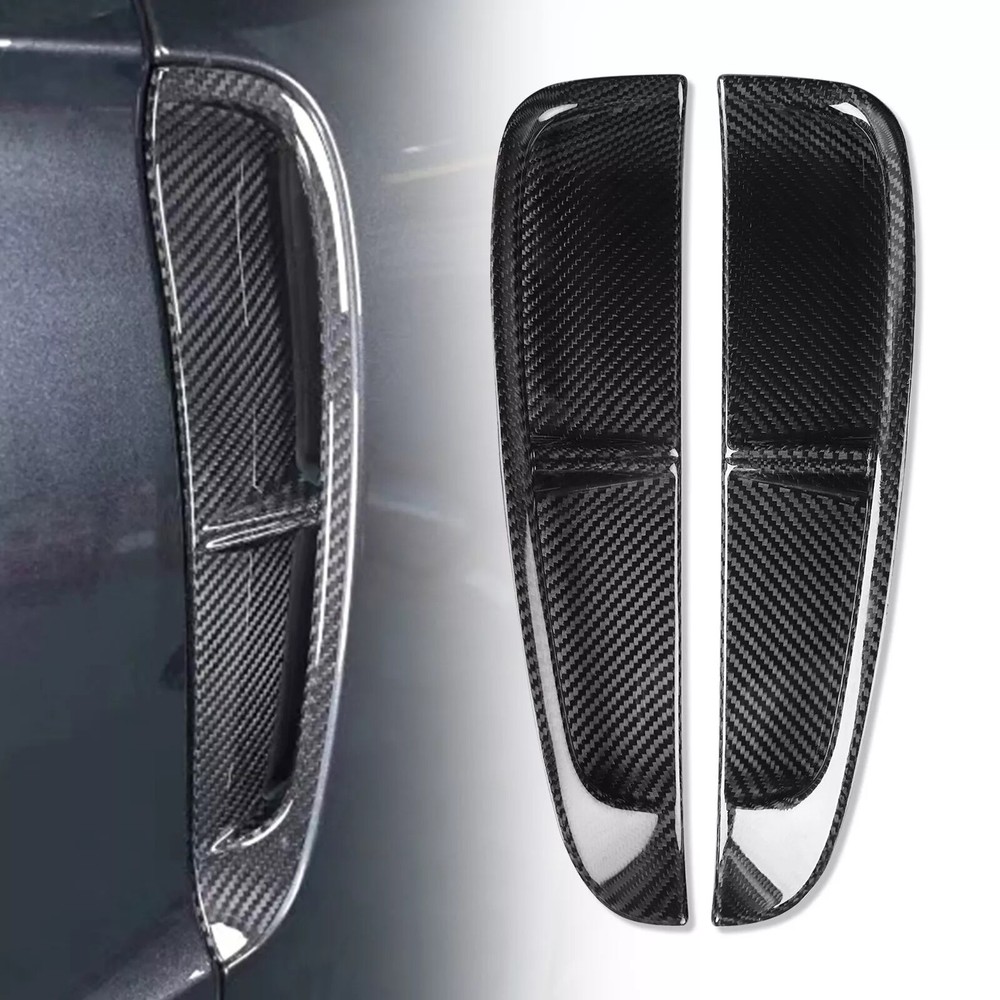Real Carbon Fiber Side Fender Air Vent Cover Trim For Porsche Panamera 971 17-23