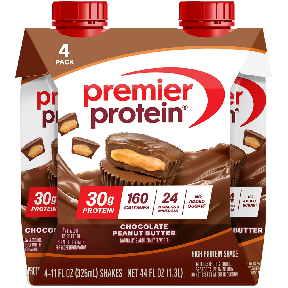 Premier Protein Shake, Chocolate Peanut Butter, 30g Protein, 11 Fl Oz, 4 Ct