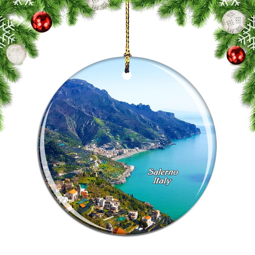 Italy Salerno Christmas ornament city travel souvenir