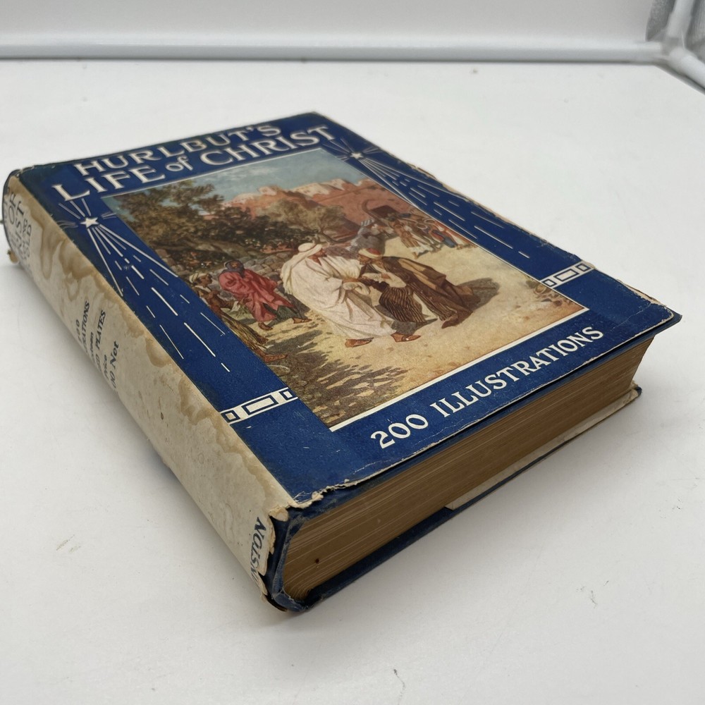 Rare 1915 Hurlbut's Life of Christ Antique Hardcover with Dust Jacket for Young and Old