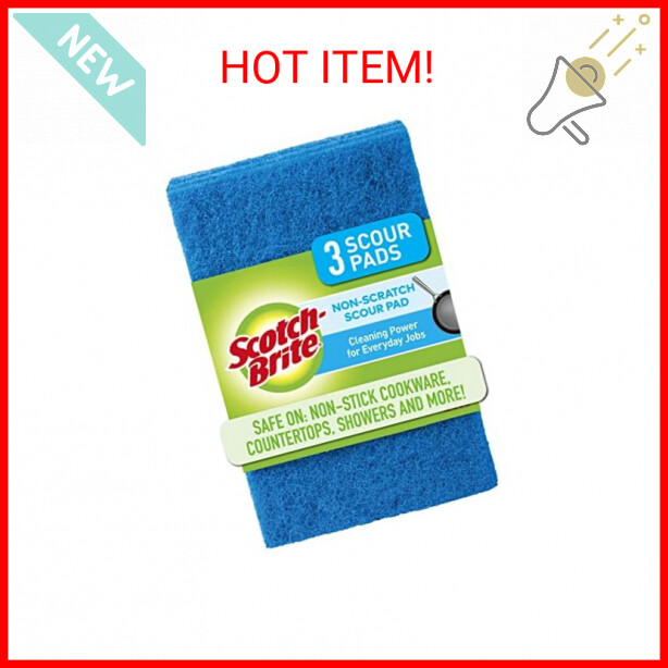 Scotch-Brite Non-Scratch Scour Pads, Scouring Pads for Kitchen and Dish Cleaning