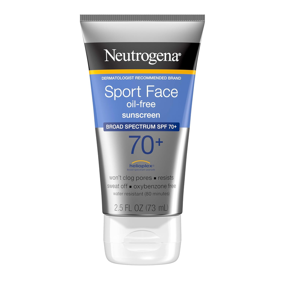 Neutrogena Sport Face Sunscreen SPF 70 Oil-Free Sweatproof 2.5 oz