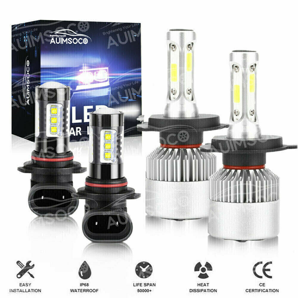 For Toyota Hilux 2004-2019 6000K LED Headlights Hi/Lo Beam + Fog Light Bulbs Kit