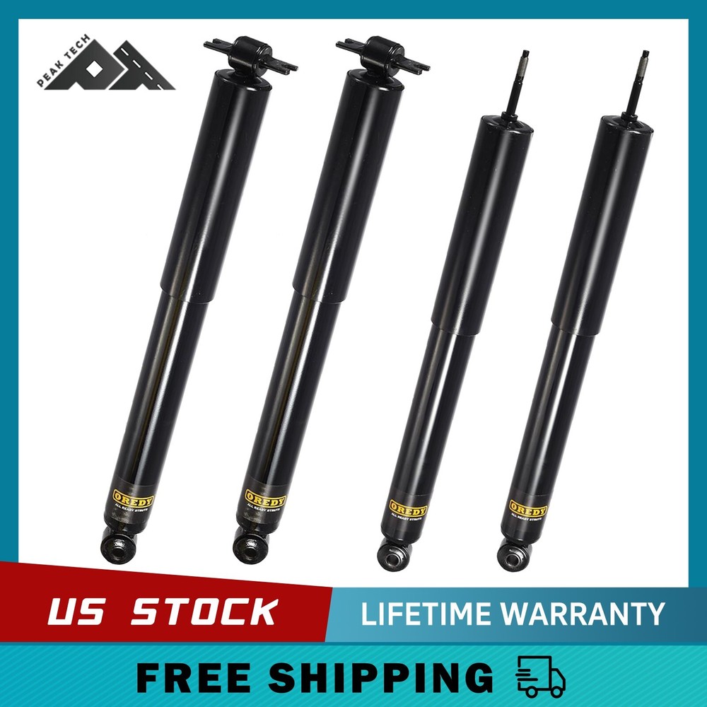 4PC Front & Rear Shock Absorbers for 2007-2017 Jeep Wrangler & 2018 Wrangler JK