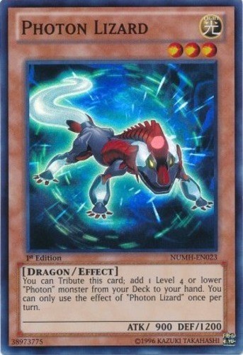 Photon Lizard Super Rare 1st Edition NUMH-EN023 Heavily Played