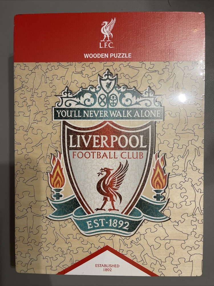 NEW/SEALED! LIVERPOOL FC ⚽️  CREST Never Walk Alone Wooden Puzzle Large 500 Pcs