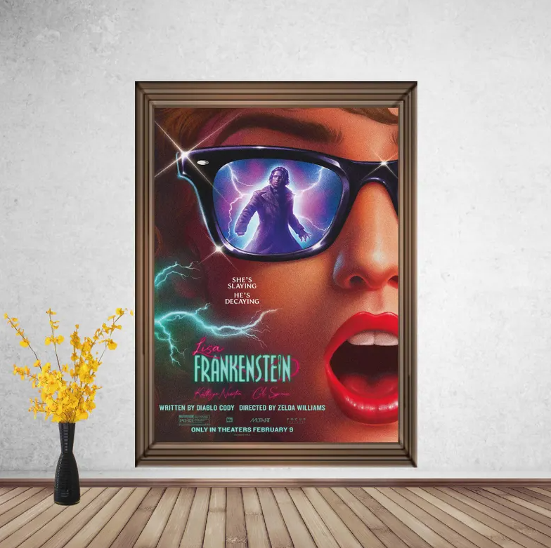 Lisa Frankenstein Movie Poster, Home Decor, Vintage Movie Poster,