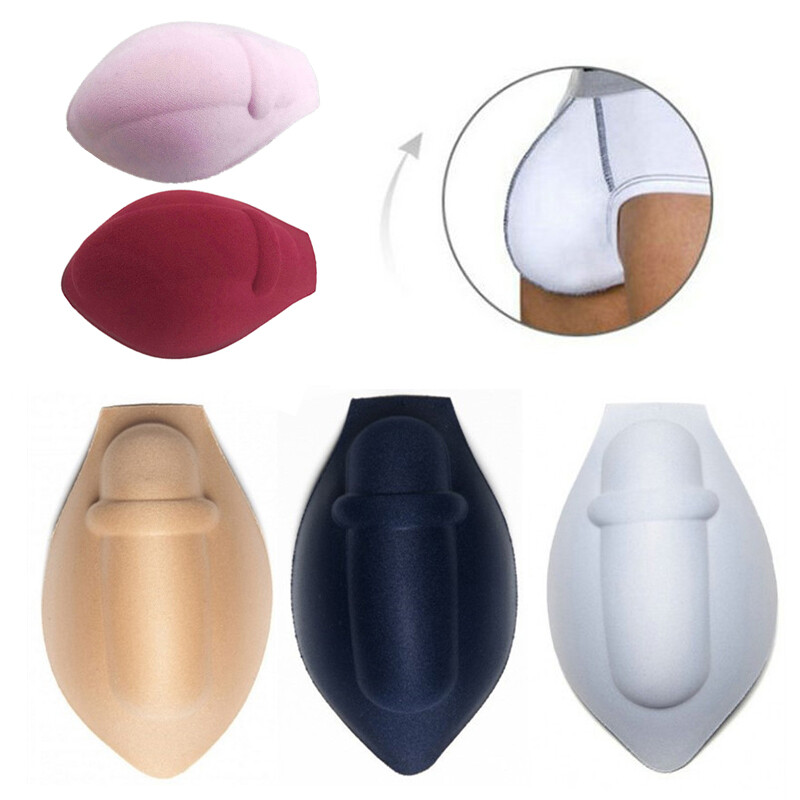 Men Bulge Enhancer Cup Sexy Pouch Insert Sponge Pad Swimwear Underwear wi