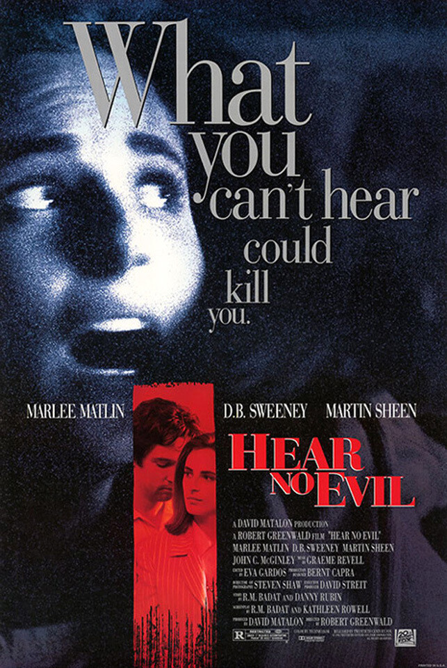 1993 Hear No Evil original double-sided rolled movie poster