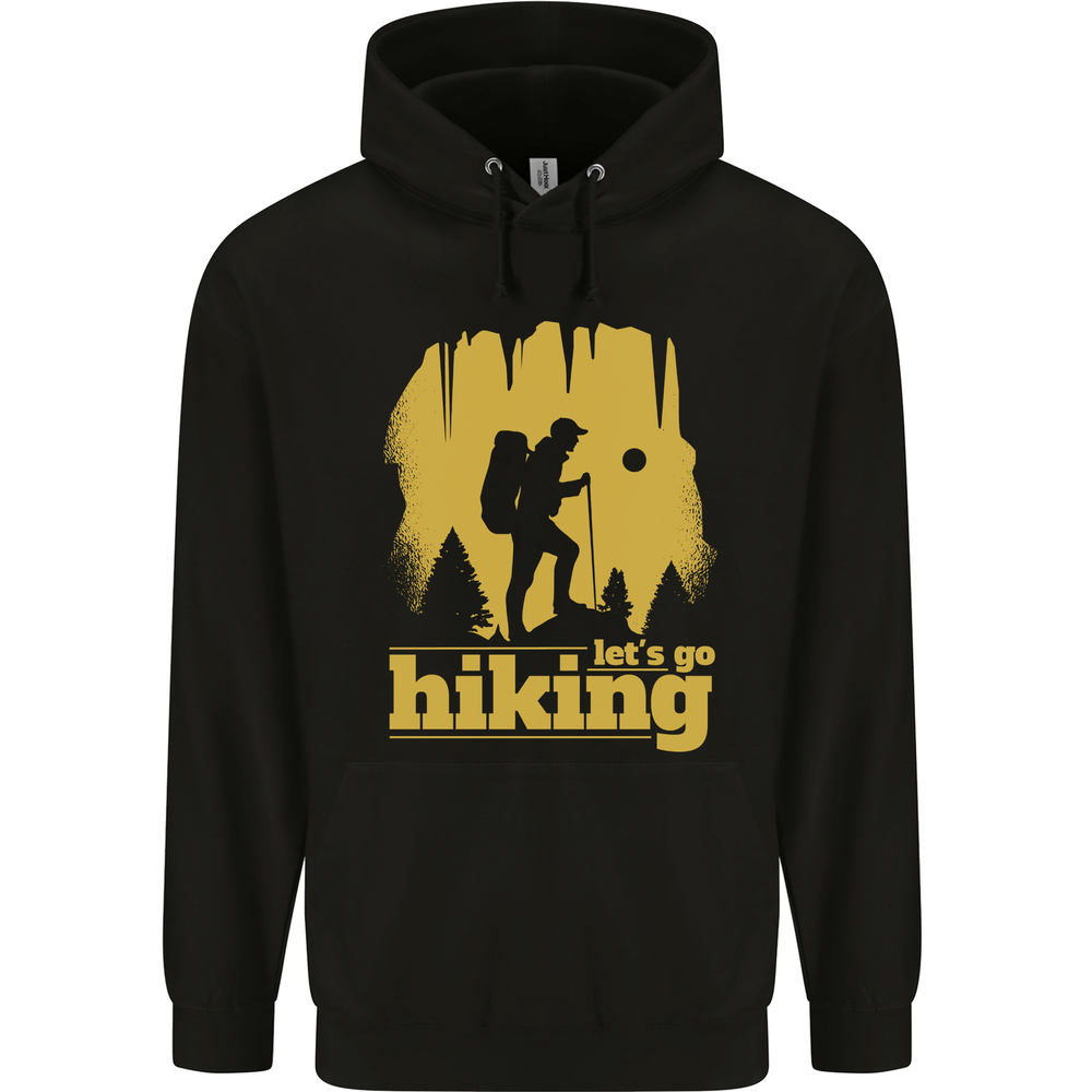 Lets Go Hiking Trekking Camping Outdoors Mens 80% Cotton Hoodie