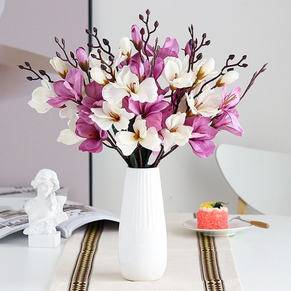 Artificial Gladioli Bouquet with 20 Magnolia Heads on 5 Prongs