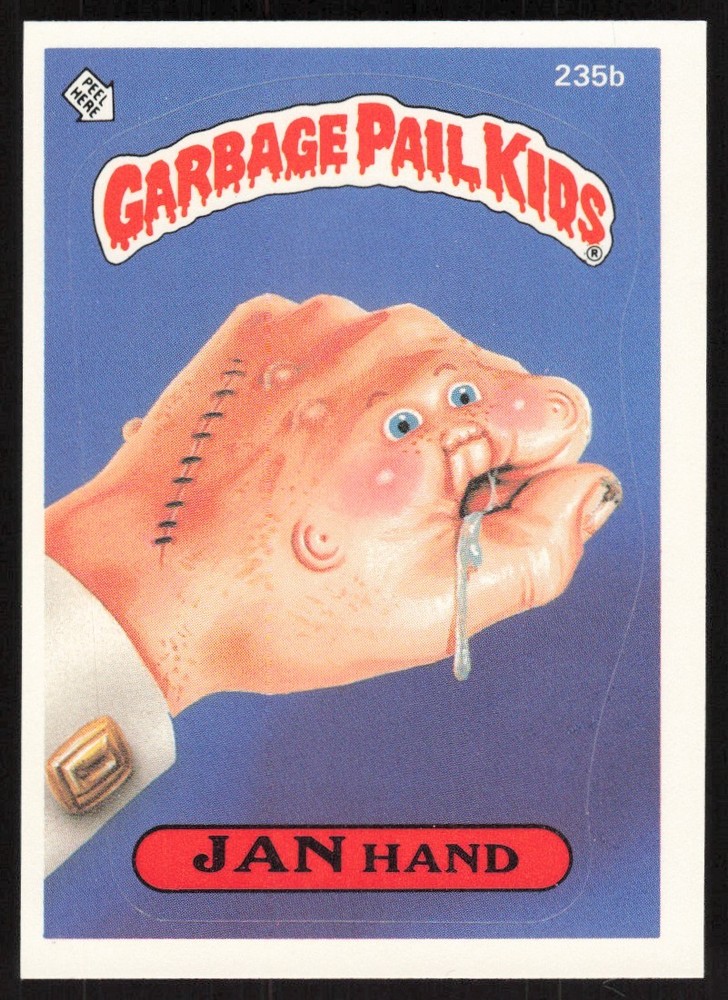 1986 Garbage Pail Kids Topps Sticker Cards