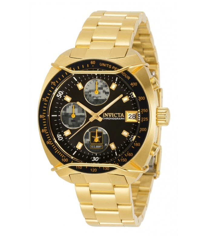 Invicta Pro Diver U.S. Army Women's 38mm Gold Stainless Chronograph Watch 31845