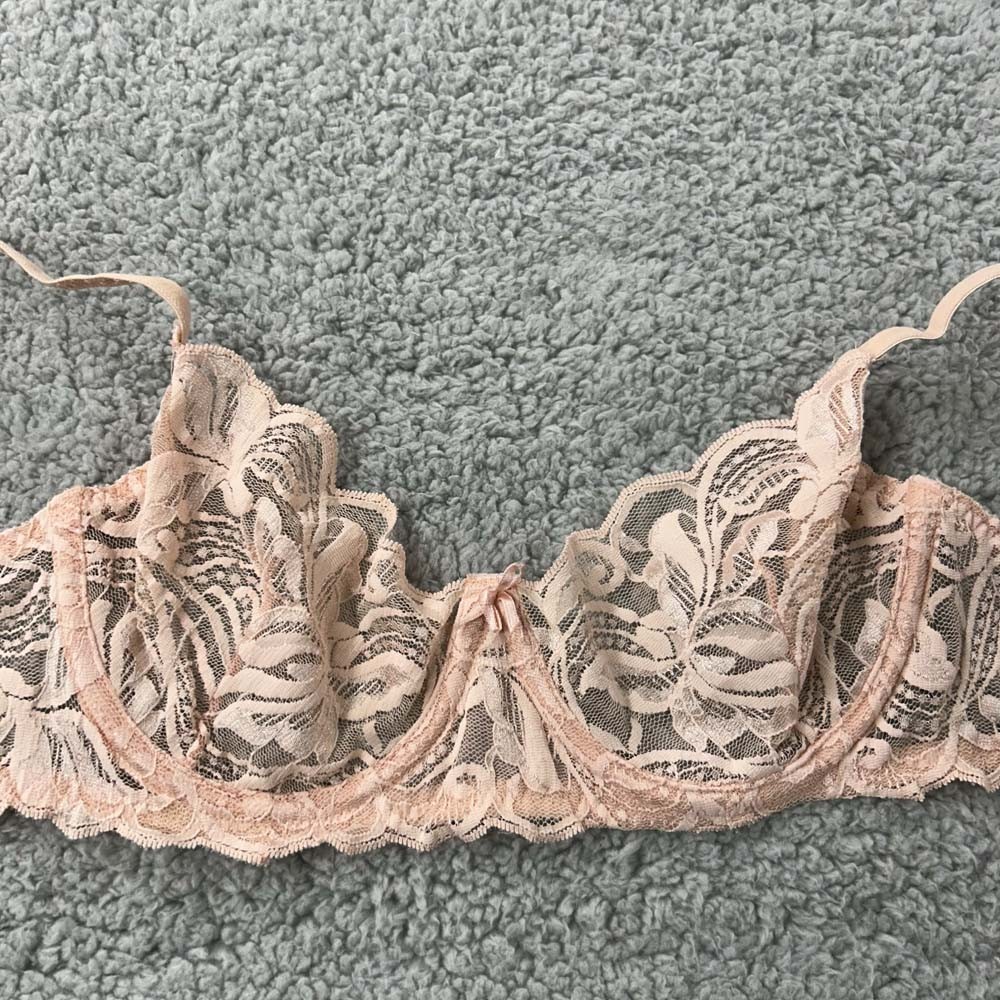 VTG Victoria Secret Bra 34C Balconette Bra 711 Gold Lable Made USA 80s 90s