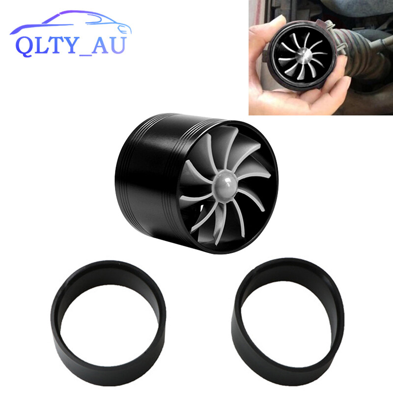 Universal Black Turbo Air Intake Single Fan Turbonator Fuel Gas Saver