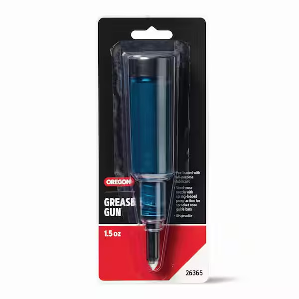 Grease Gun for Chainsaws, 1.5 Oz. Pre Loaded All Purpose Lubricant, Self Dispens