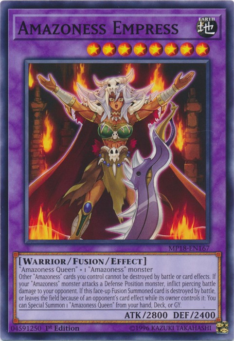 1x Amazoness Empress MP18-EN167 Common 1st Ed NM English TCG Card