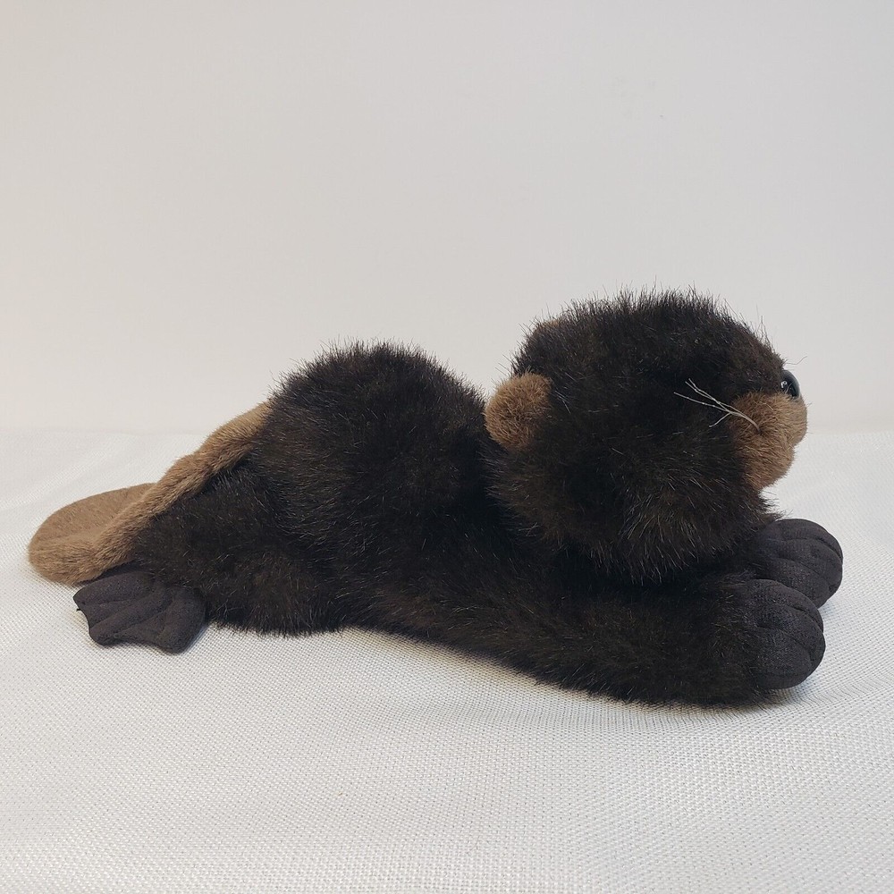 Vintage A&A Co Realistic Beaver Plush Stuffed Animal with Flat Tail - High Quality