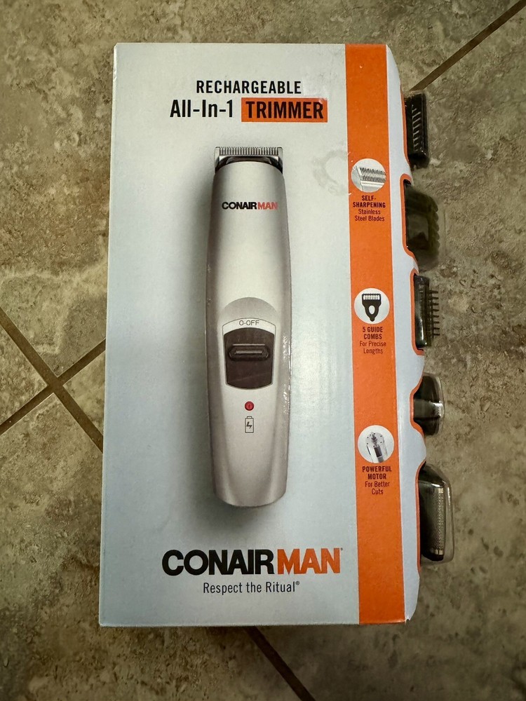 Conair Man Rechargeable All-in-One Hair Trimmer GMT189R for Men's Grooming