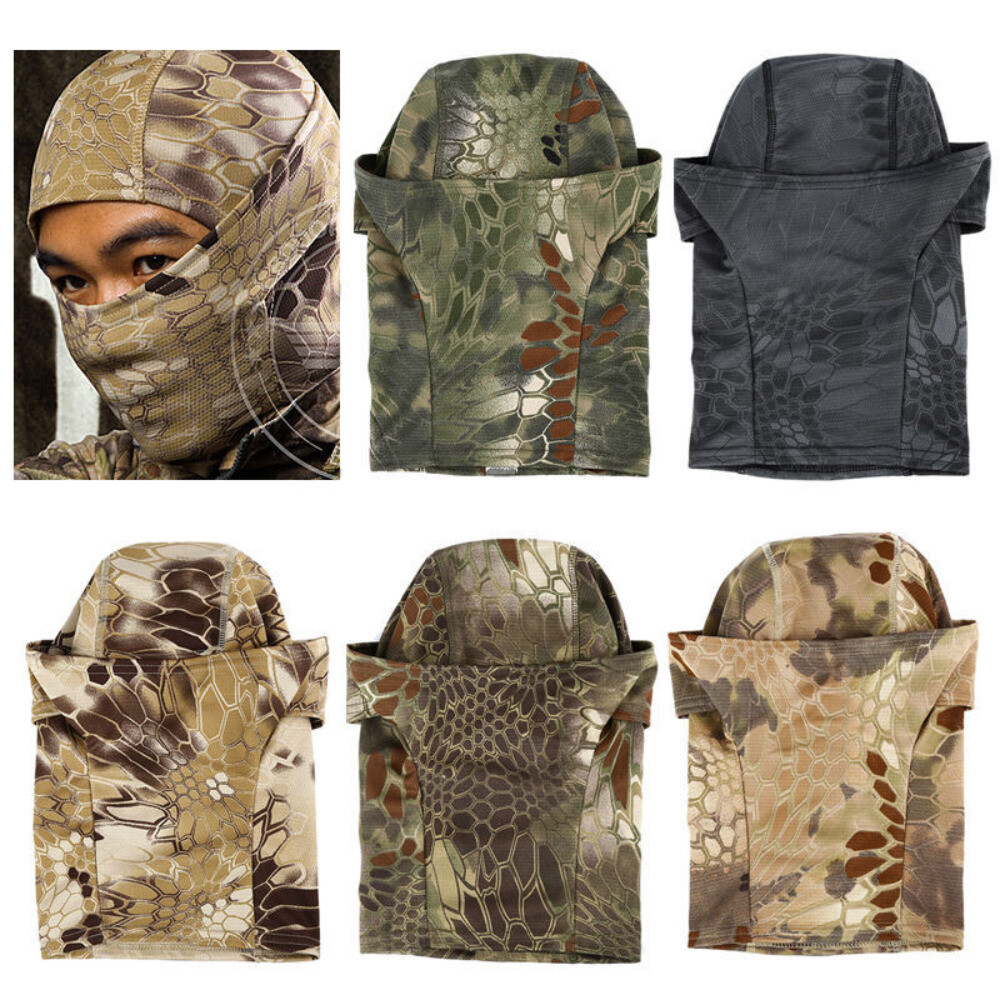 Military Tactical Hunting Full Face Mask Balaclava Hood Headwear for Men Women