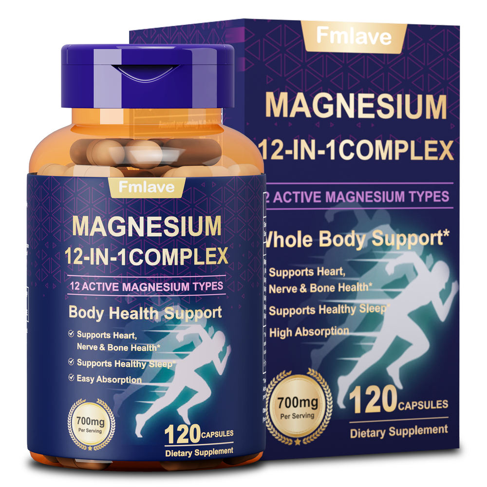 Magnesium Complex 700mg 12 in 1 Magnesium Supplement with 120 counts US Ship