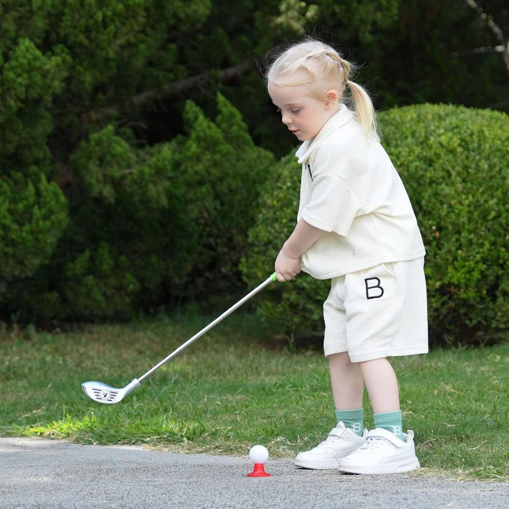 Kids Golf Clubs for 3 4 5 6 Years Old, Retractable Toddler Golf Set with Stor...