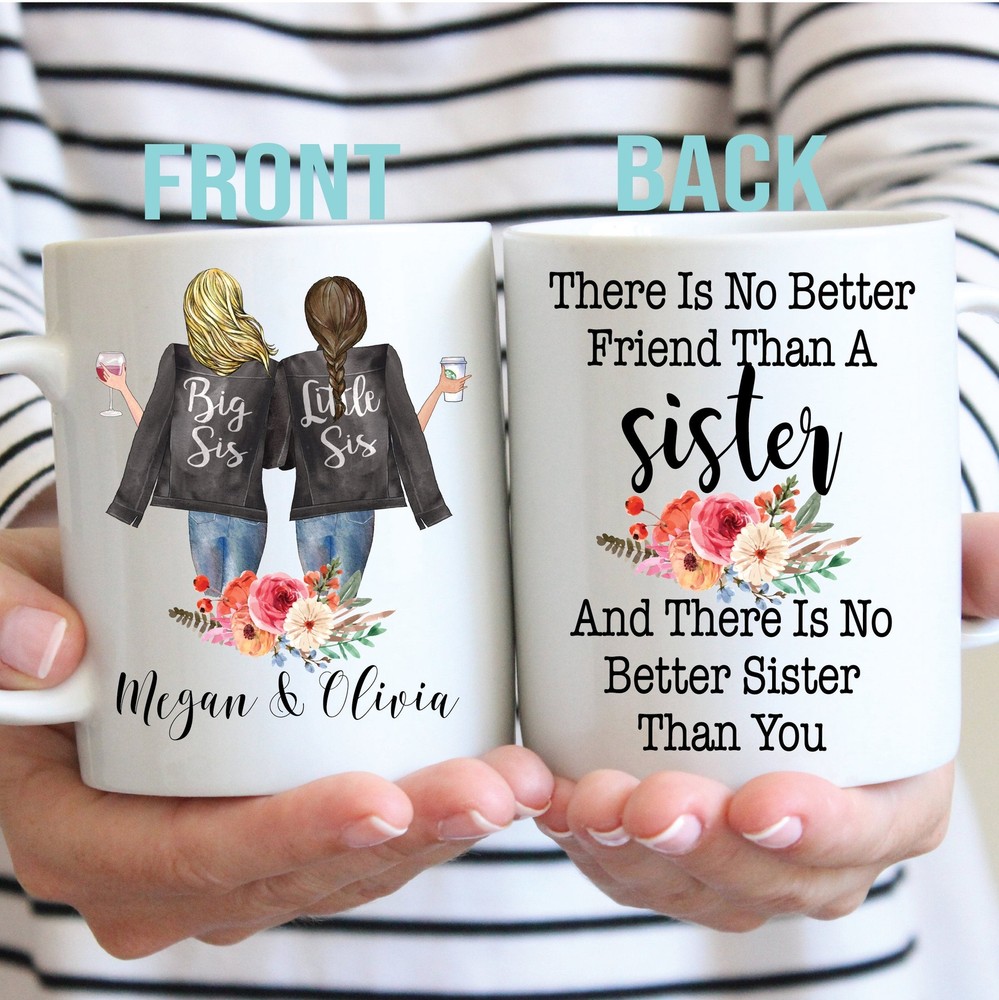 Long Distance Gift For Sister Personalized Sister Mug Moving Away Gift For