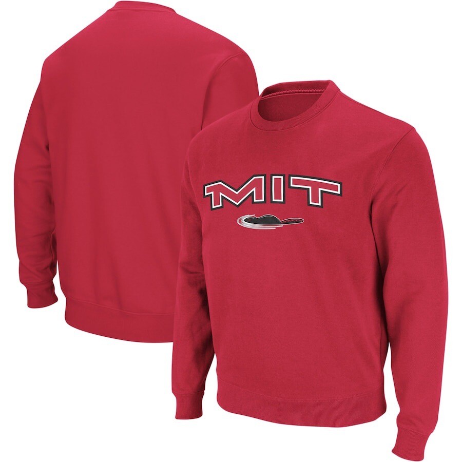 NCAA MIT Engineers Red College Crew Neck Sweatshirt Arch & Logo Men’s Size L