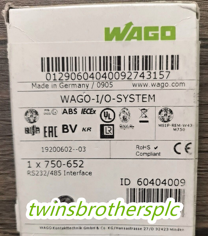 New in Box WAGO 750 -652 Communication Interface Module