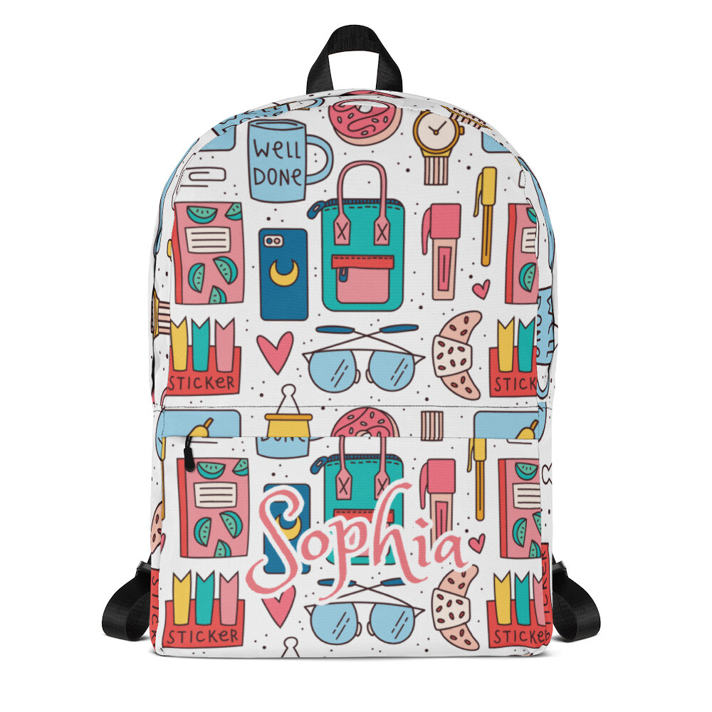 Personalised back to school 2021 backpack for kids and adult custom name bag-image