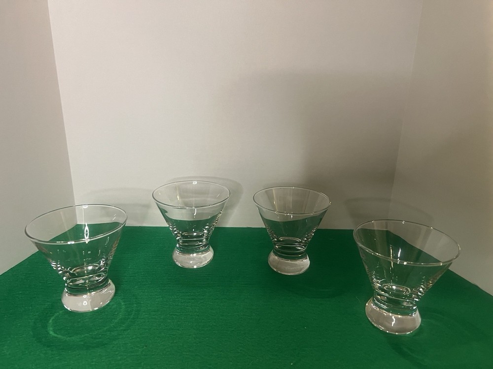 Vintage Stemless Martini Glasses