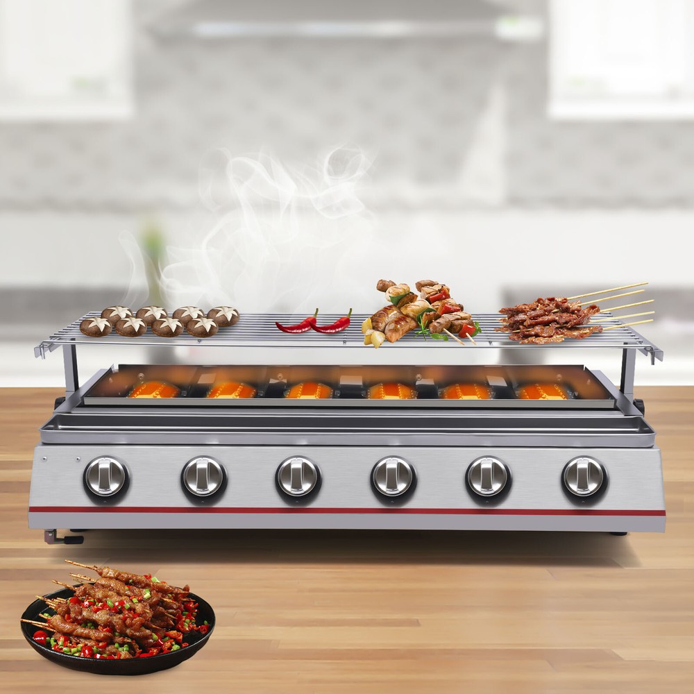 6?BBQ?Stainless?Grill?w/?Sear?and?Side?Burners?Cabinet?Style?Steel?Gas?Griller