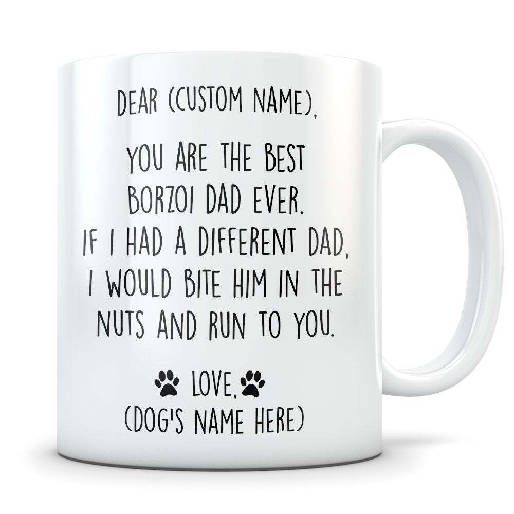 Borzoi Gifts For Men Borzoi Dad Borzoi Gifts Borzoi Mug Borzoi Dad Mug Borzoi
