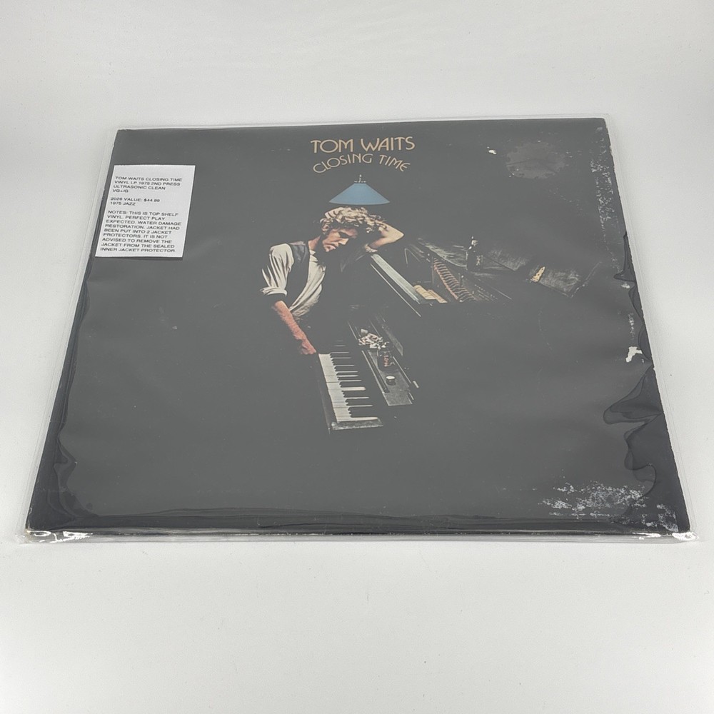 Tom Waits Closing Time Vinyl Lp 1975 2nd Press Ultrasonic Clean VG+/G