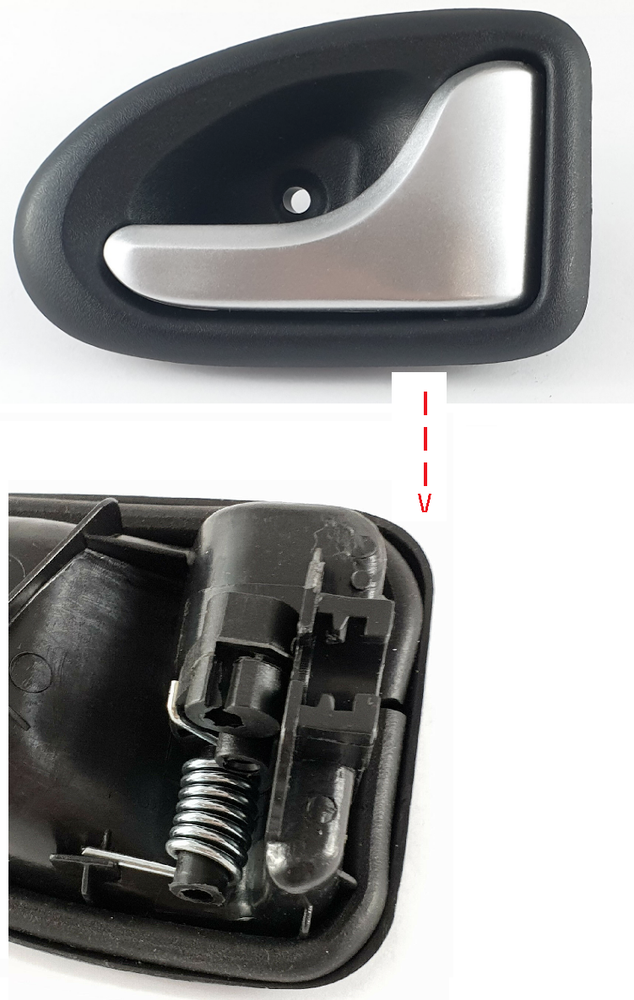 Renault Trafic II CLIO II SCENIC I DOOR HANDLE INSIDE RIGHT HANDLE SILVER