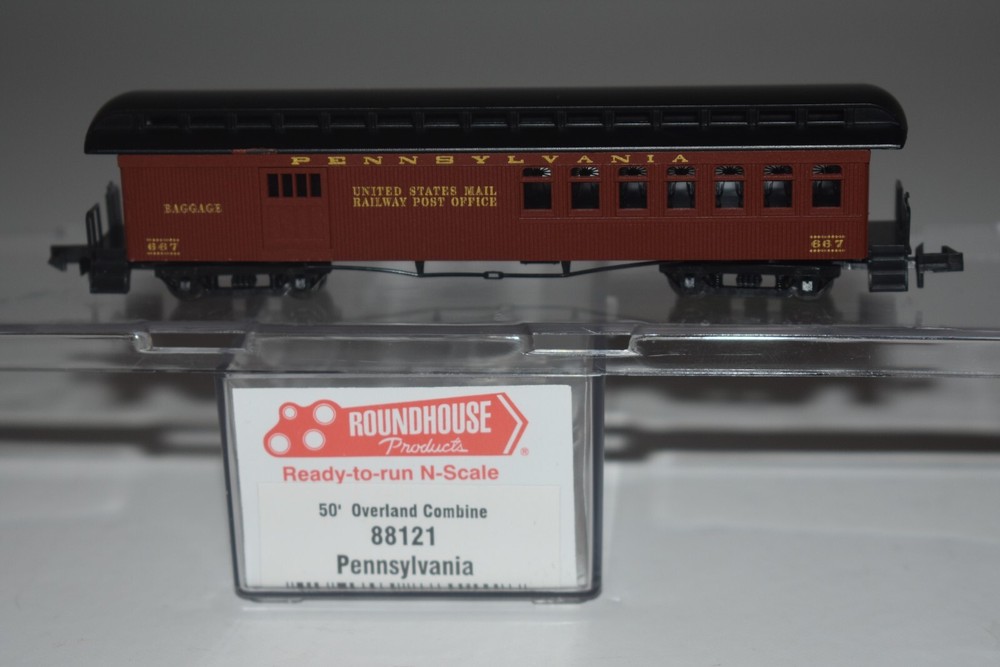 N Scale Roundhouse 88121 Pennsylvania 50' Overland Combine 667 C48422