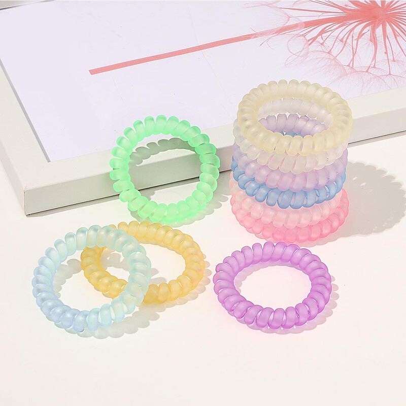 Frosted Spiral Cord Rubber Band Elastic Hair Ties for Stylish Hair Accessories