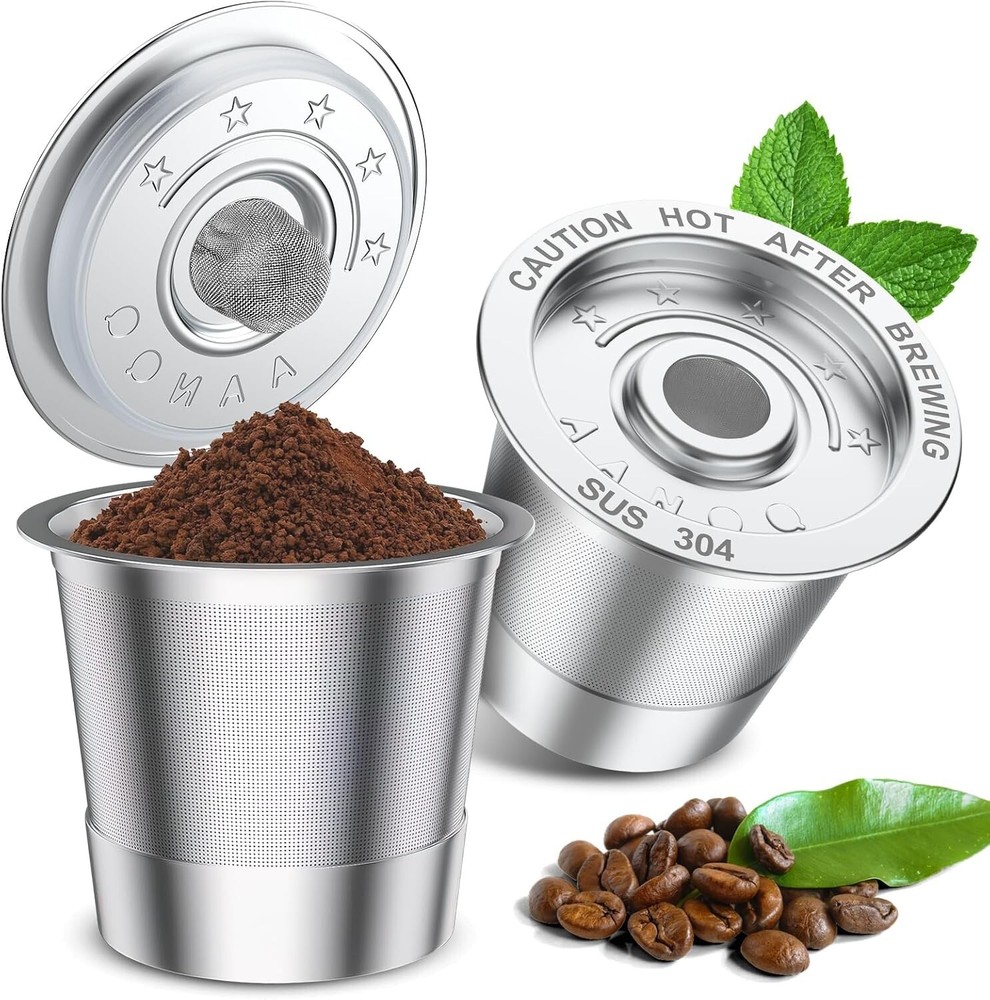 2 Pack K Cup Reusable Coffee Pods for Keurig: Stainless Steel Refillable K Cup