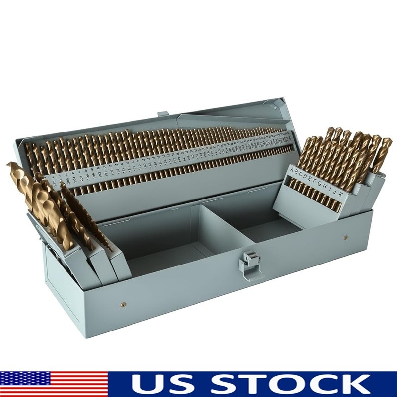 M35 Cobalt HSS Drill Bit Set 115Pcs 135° Split Point Metalworking Tool New