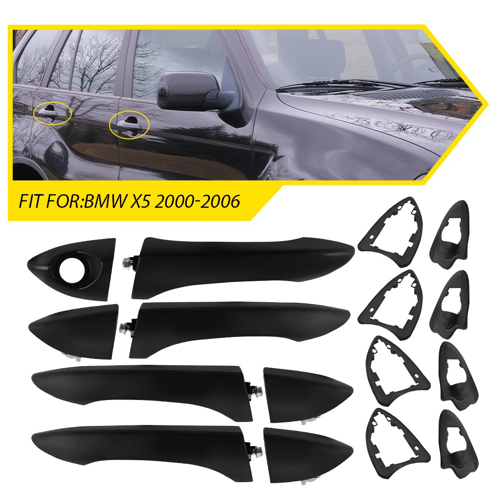4x Outside Exterior Door Handle Replacement Set For BMW X5 E53 2000-06 US STOCK