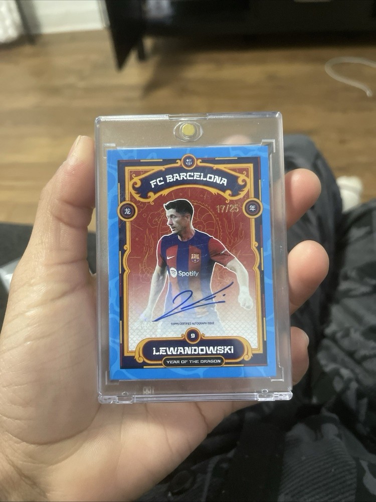 Robert Lewandowski FC Barcelona Soccer Trading Card Lot Autograph Patch Sets