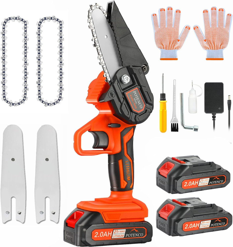 Cordless Mini Chainsaw Battery Powered Handheld Chain Saw for Easy Cutting